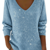 AYLISE™ - FESTLIG DAMESTRØJE MED V-HALS