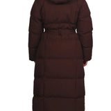 CARMEN™ – LANG VINTERJAKKE MED BÆLTE OG PUFFER-DESIGN
